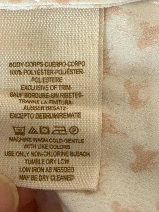 Free People Horse Print Sheer Western Tunic Top Shirt Blouse White Pink M - Picture 9 of 9